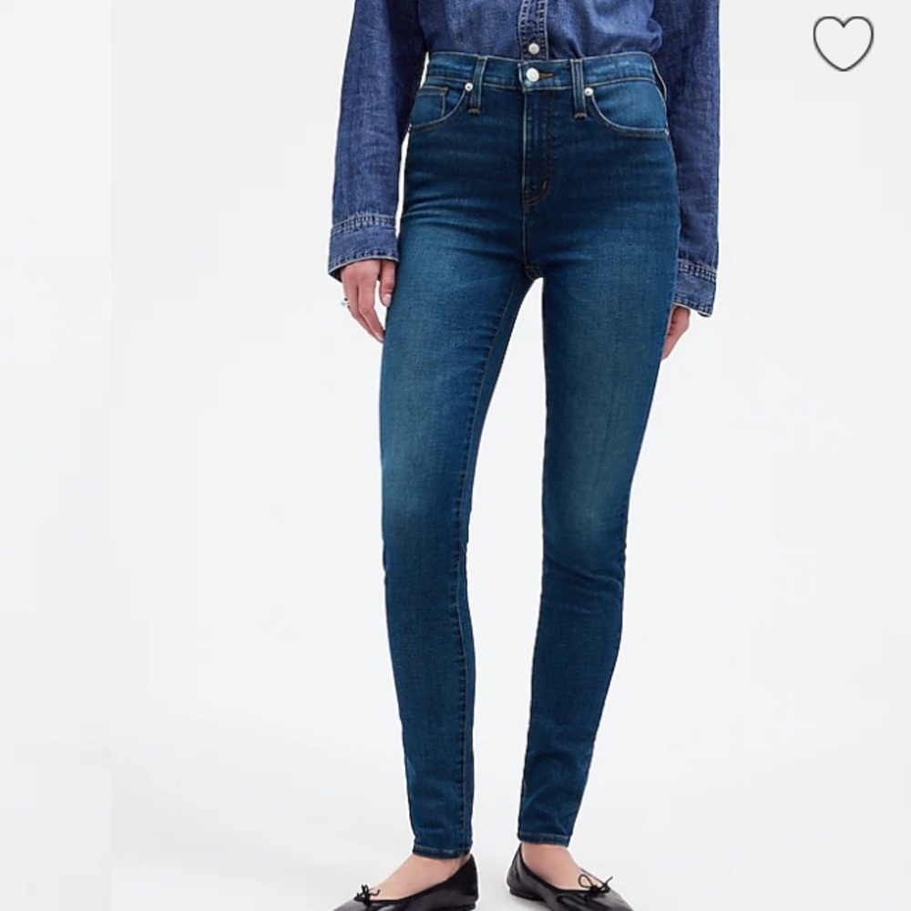 Madewell 10" High-Rise Skinny Jeans Blue Denim Size 28”
